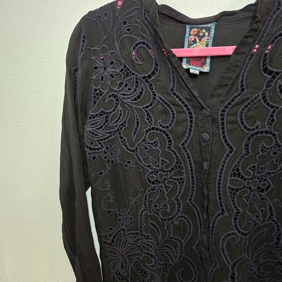 Johnny Was Embroidered Blouse XS - Picture 5 of 12